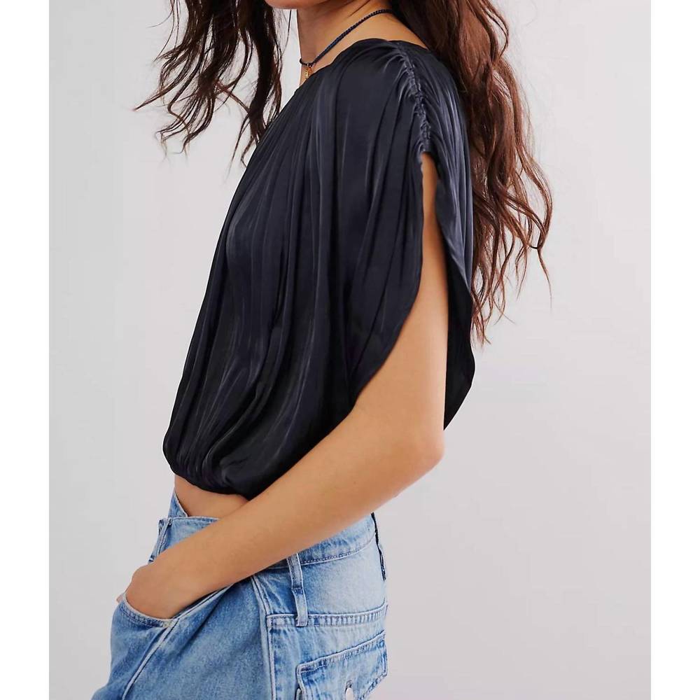NEW FREE PEOPLE double take top in black - Picture 3 of 3
